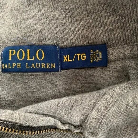 Polo Ralph Lauren Men’s Grey 1/4 Zip Sweater size XL - Picture 6 of 6